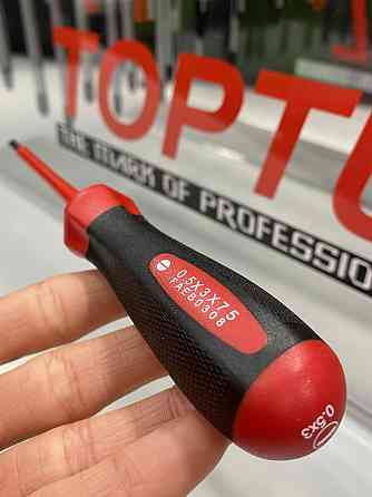 Викрутка діелектрична шліцьова TOPTUL 3x75 мм (1000V) FAEB0308 Одеса