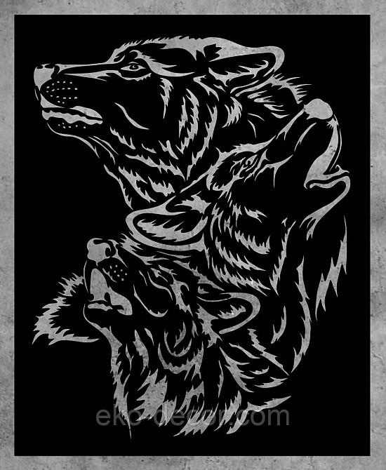 Декоративное настенное Панно «Волки» Декор на стену Киев - изображение 10