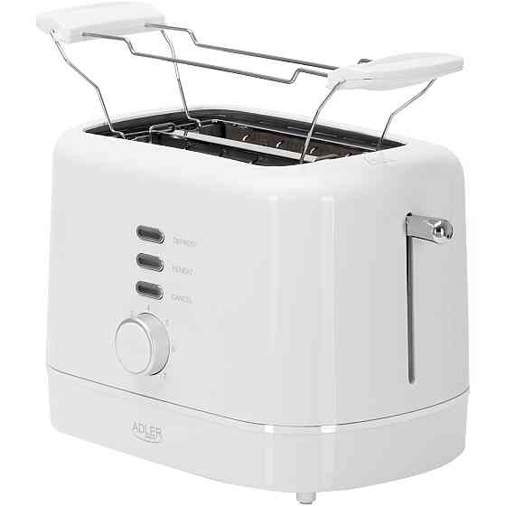 Тостер Adler AD 3224 white 850Вт/ 2 відділення/7 режимів підсмажування/розморожування/підігрів булок Вінниця