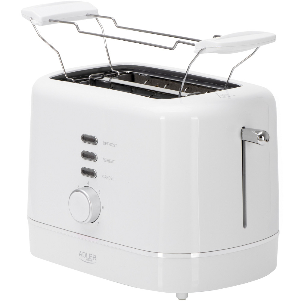 Тостер Adler AD 3224 white 850Вт/ 2 відділення/7 режимів підсмажування/розморожування/підігрів булок Вінниця - фото 5