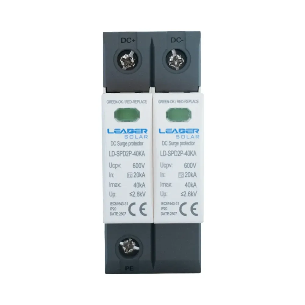 Обмежувач напруги Leader LD-SPD2P-40KA-600V DC під DIN-рейку (42-00269) Киев - изображение 2