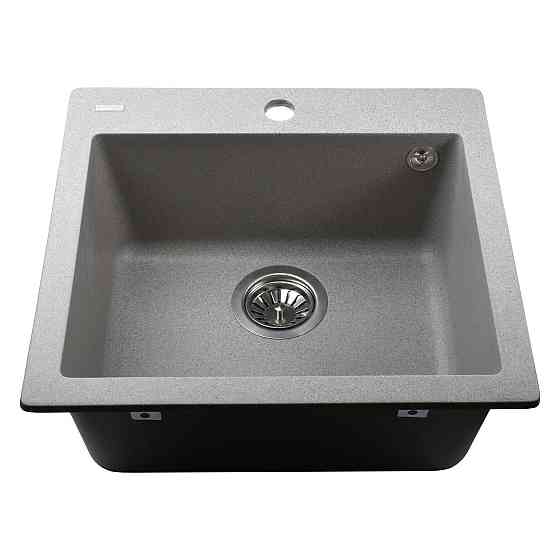 Гранитная мойка Globus Lux AOSTA серый камень 490x455мм-А0005 (000023382) Киев