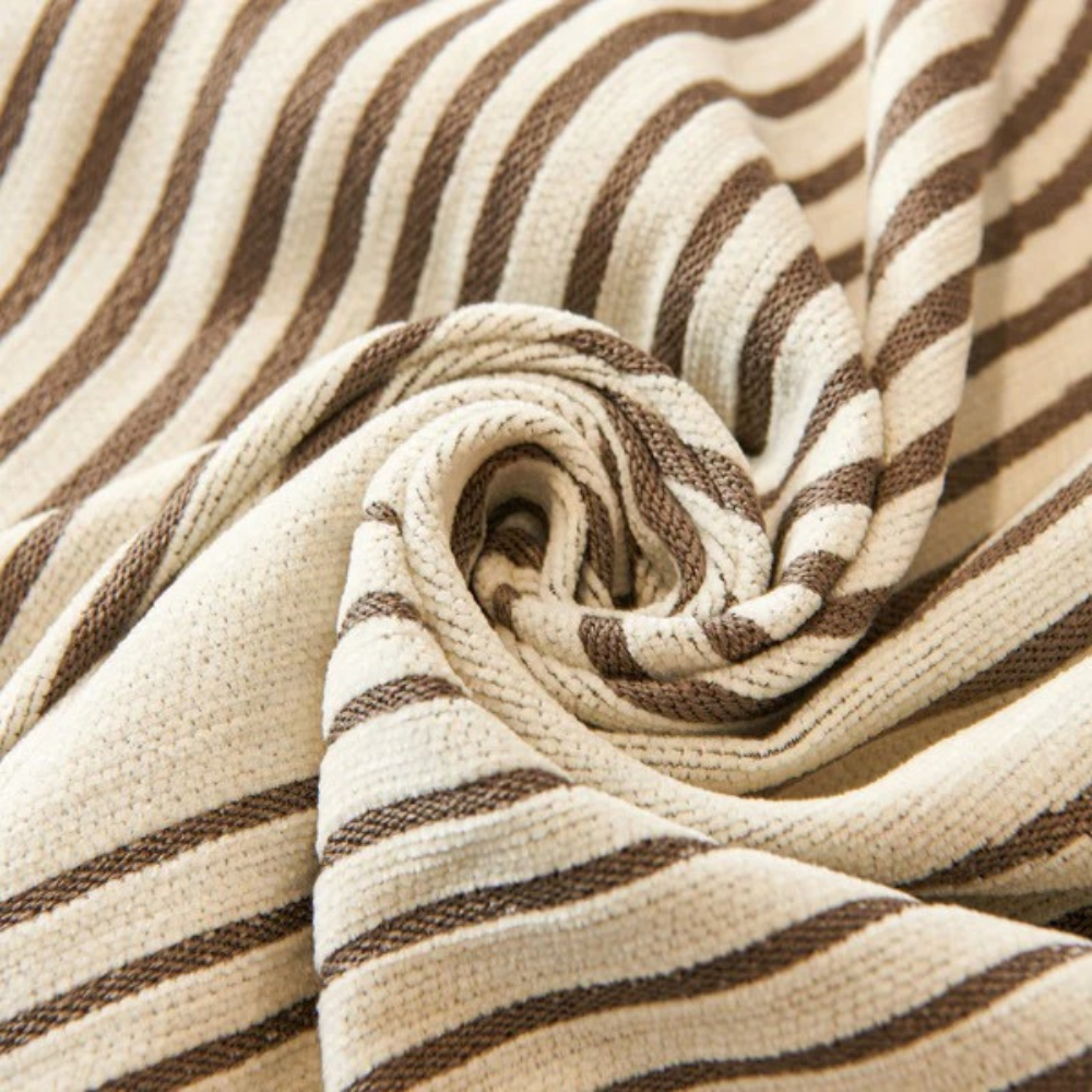 Плед покрывало для дивана и кровати,чехол накидка для мягкой мебели 180х230 см,бело-коричневым с узором Каменец-Подольский - изображение 7