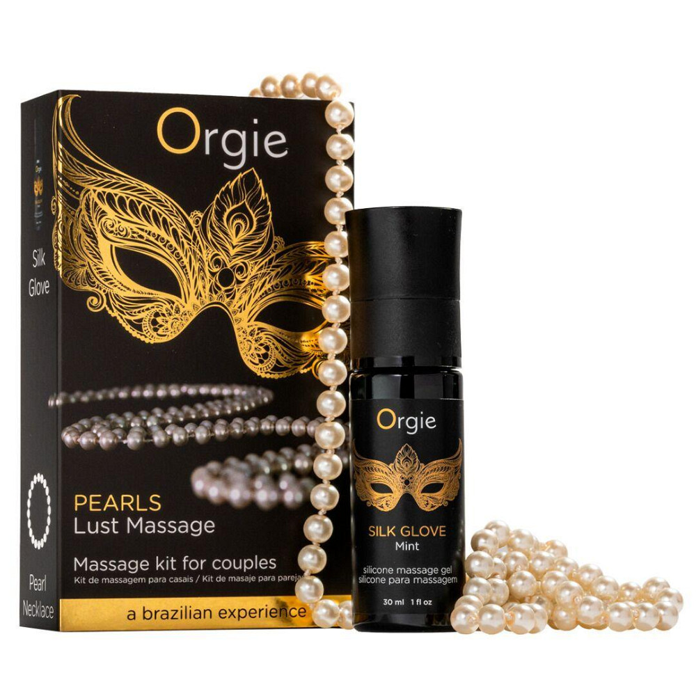 Набір для перлинного масажу Orgie – Pearls Lust Massage (30 мл), силіконовий гель, намисто Sex Aura Київ - фото 1