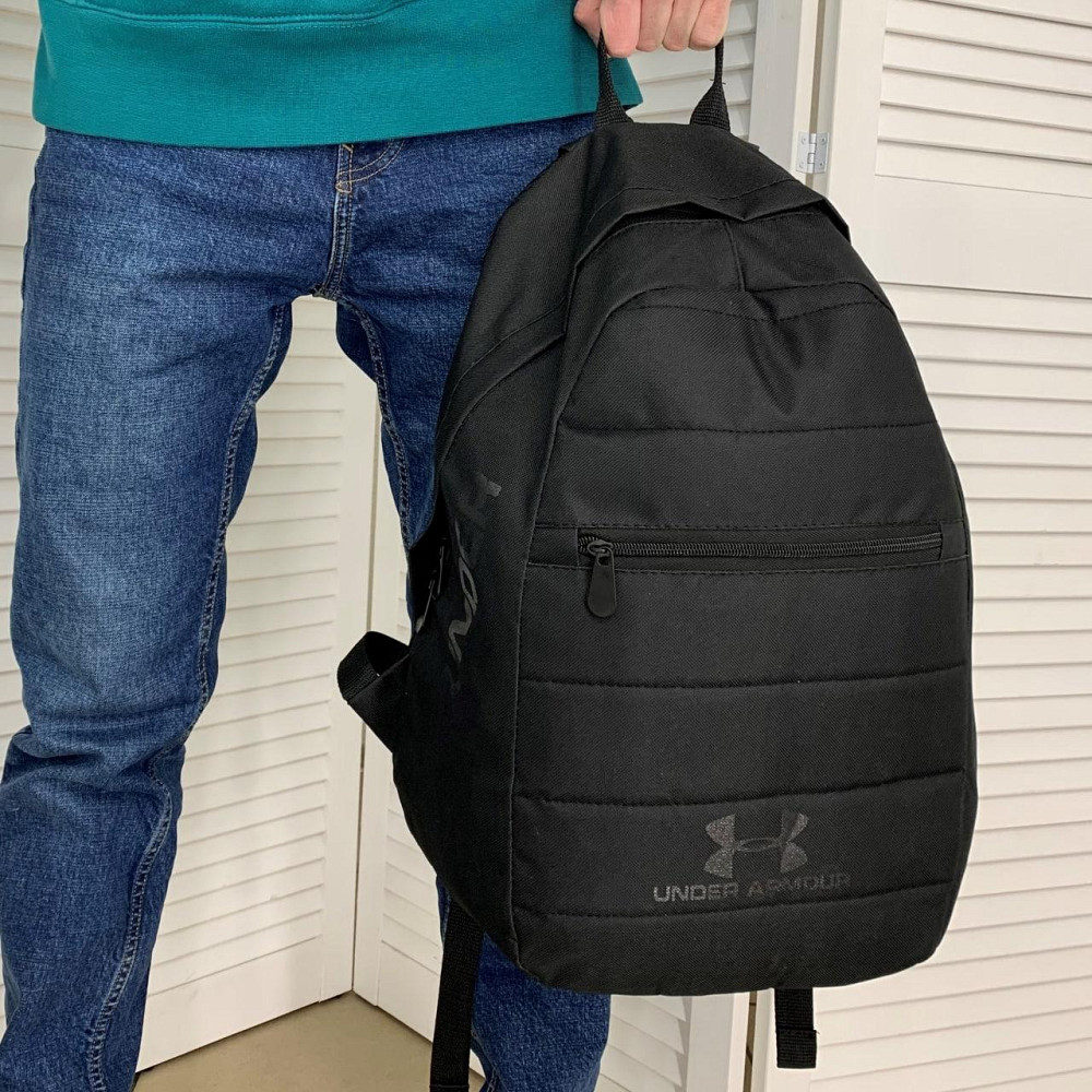 Рюкзак спортивний міський чоловічий чорний Андер Армор Чорний значок, міцний молодіжний практичнийMasterSem Київ - фото 4