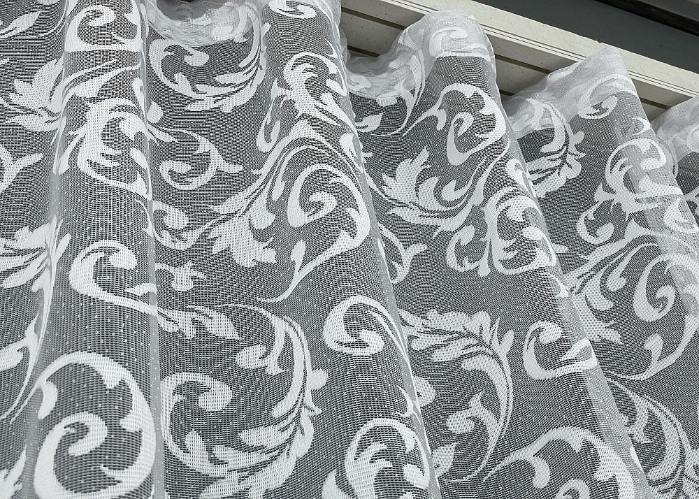 Тюль жаккард, цвет белый 1448т Киев - изображение 7