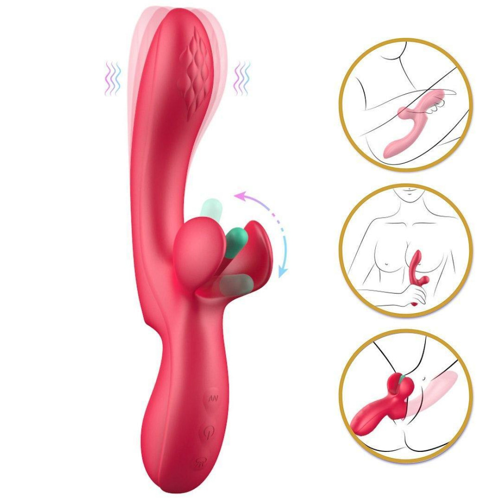 Вібратор - Erospace Sweet Play G-Spot & Critoral Flappinng Vibrator A16 Sex Aura Київ - фото 4