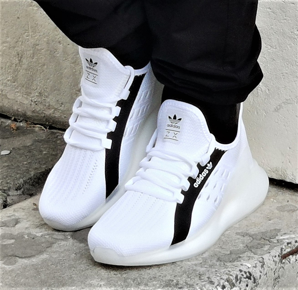 Кросівки Adidas ZX Білі Чоловічі Адідас Ізі Boost (розміри: 41,42,43,44,45) Дніпро - фото 10