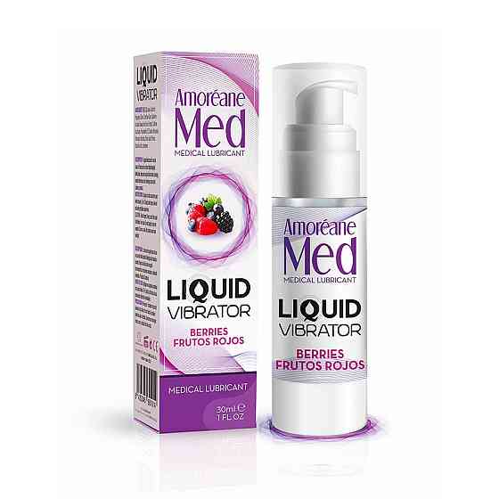 Розігріваючий гель-вібратор Amoreane Liquid Vibrator Berries, 30 мл Sex Aura Київ