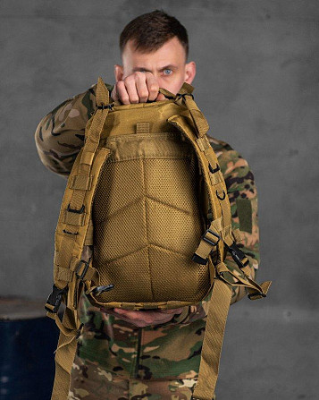 Штурмовой тактический рюкзак 25л indestructible кайот РГ6262 Киев - изображение 6