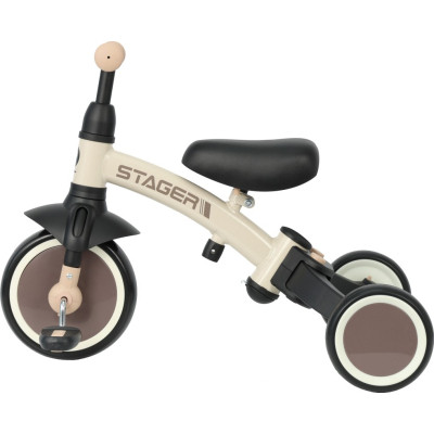 Дитячий велосипед QPlay Stager 3 в 1 з ручкою, біговел, Beige-Brown (T80STAGERBeigeBrown) Вінниця - фото 9