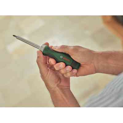 Отвертка Bosch с трещоткой, 205мм, сталь CrV (1.600.A02.Z99) Винница