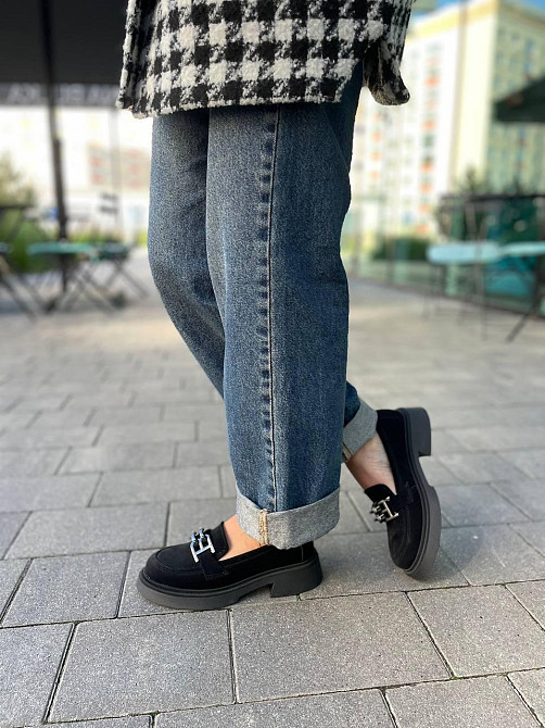 Arcoboletto Туфлі жіночі Arcoboletto 907 чорні (весна-осінь, замша натуральна) (5436) Коломия - фото 5