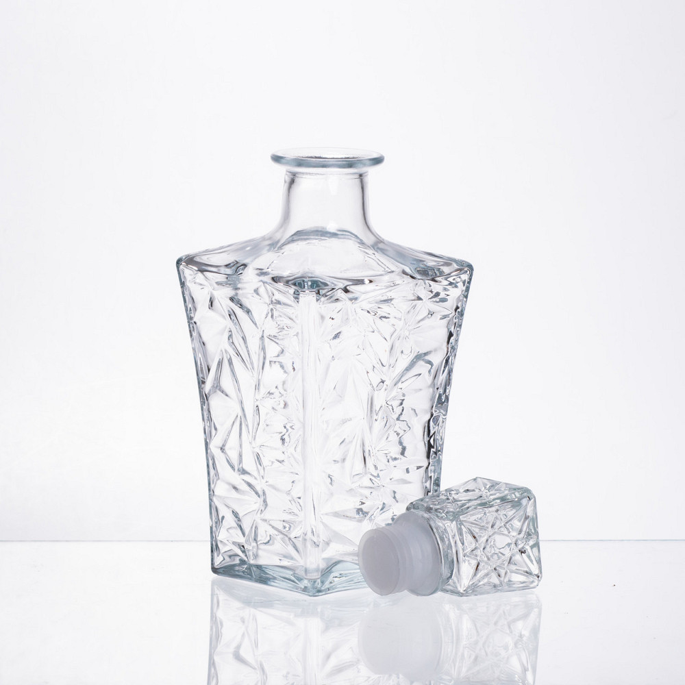 Yiwu Набір для напоїв графин та 6 склянок для напоїв із товстого скла прозорий 64486-26 Киев - изображение 6