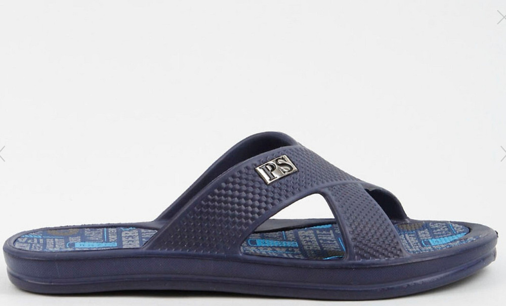 Шлепанцы мужские синие накрест PS Одесса - изображение 11