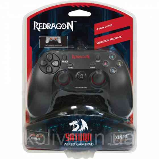 Геймпад Redragon Redragon Saturn USB Xinput-PS3, 12 кн., 2 стіка (75057) Киев
