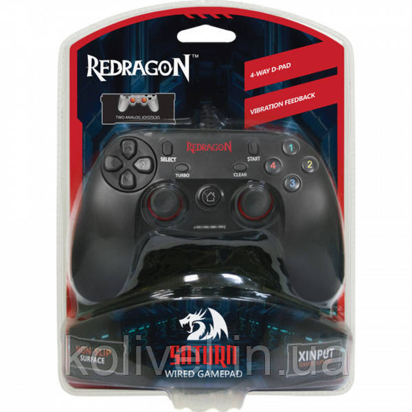 Геймпад Redragon Redragon Saturn USB Xinput-PS3, 12 кн., 2 стіка (75057) Киев - изображение 3