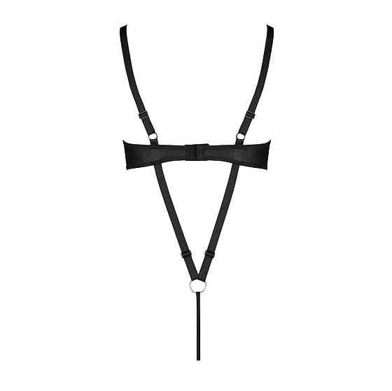 Боди из экокожи Passion CELINE BODY 4XL/5XL black, с доступом, открытый Sex Aura Киев