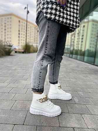 Кеды женские белые эко-кожа размер 37-41 (4759) Коломия