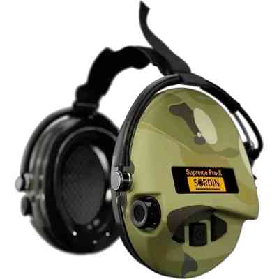 Наушники для стрельбы Sordin Supreme Pro-X з заднім тримачем 4 режими Camo (76302-X-06-S) Винница