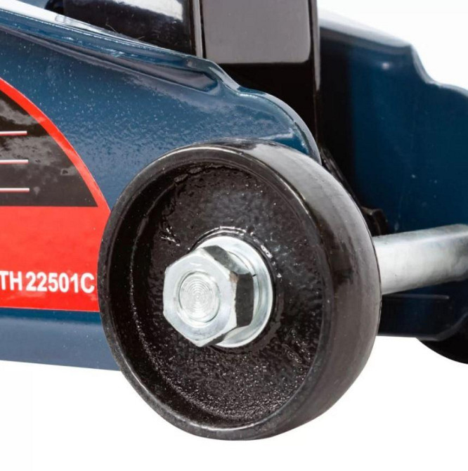 Домкрат гідравлічний підкатний 2,5 т, 140-387 мм (коробка) з гумовою накладкою, фіксатор Мукачево - фото 3