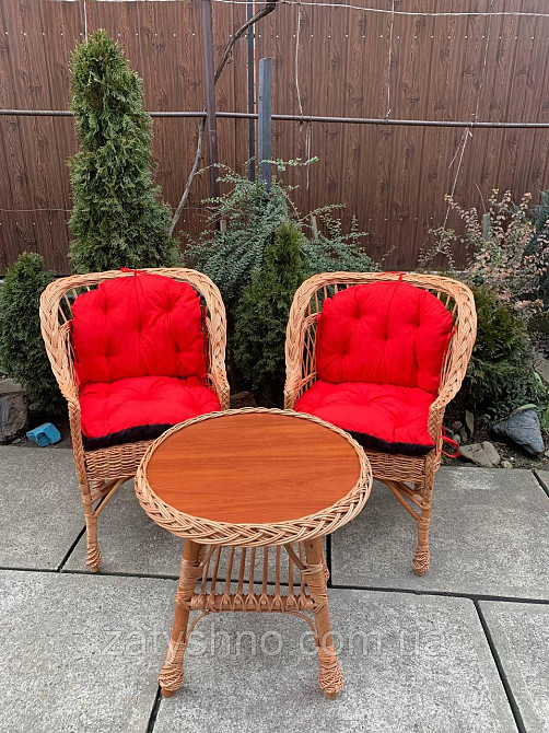 Комплект плетених меблів з накидками на крісла Київ - фото 8