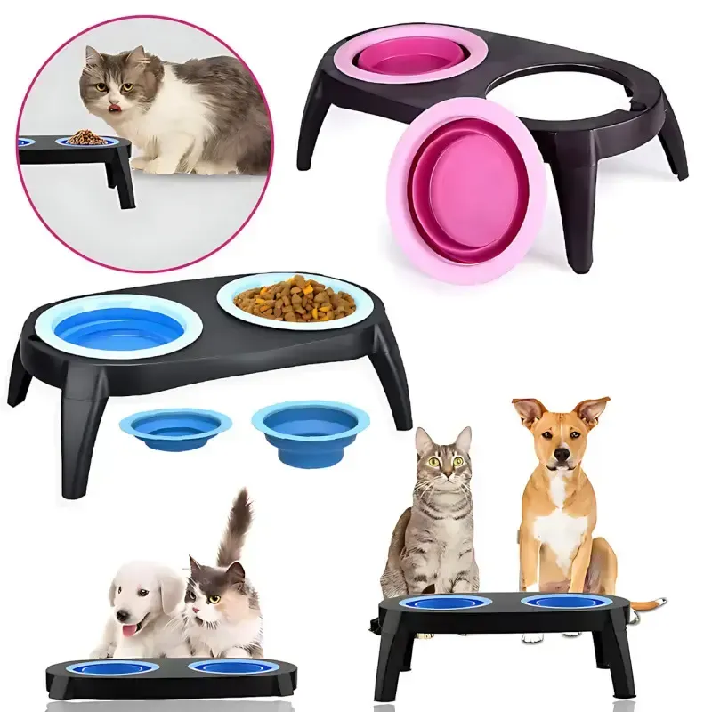 Миска Pet Bowl Set двойная на сложной подставке для собак и кошек Коломыя - изображение 1