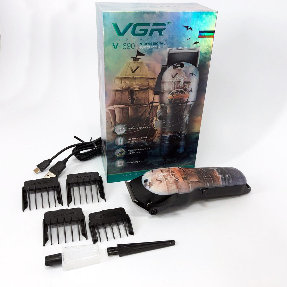 Електрична машинка для стрижки потужна VGR V-690, Машинка для стрижки волосся професійна SQ-10 Івано-Франківськ - фото 7