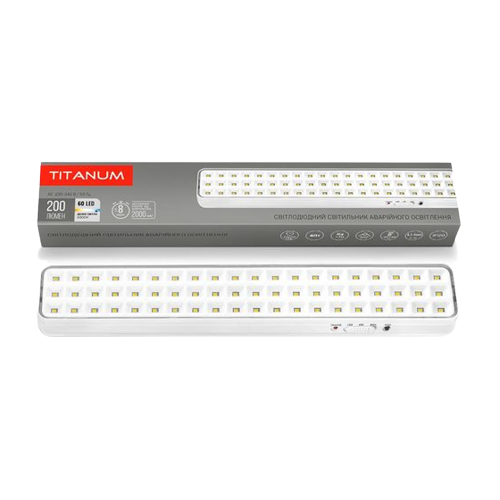 Світильник LED аварійний 60 діодів TL-EM1108 Titanum Житомир - фото 1