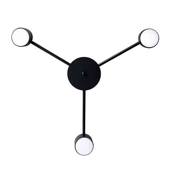 Люстра потолочная MSK Electric Copter на три круглых плафона под лампы GX53 черная NL 8040-3 BK Одесса