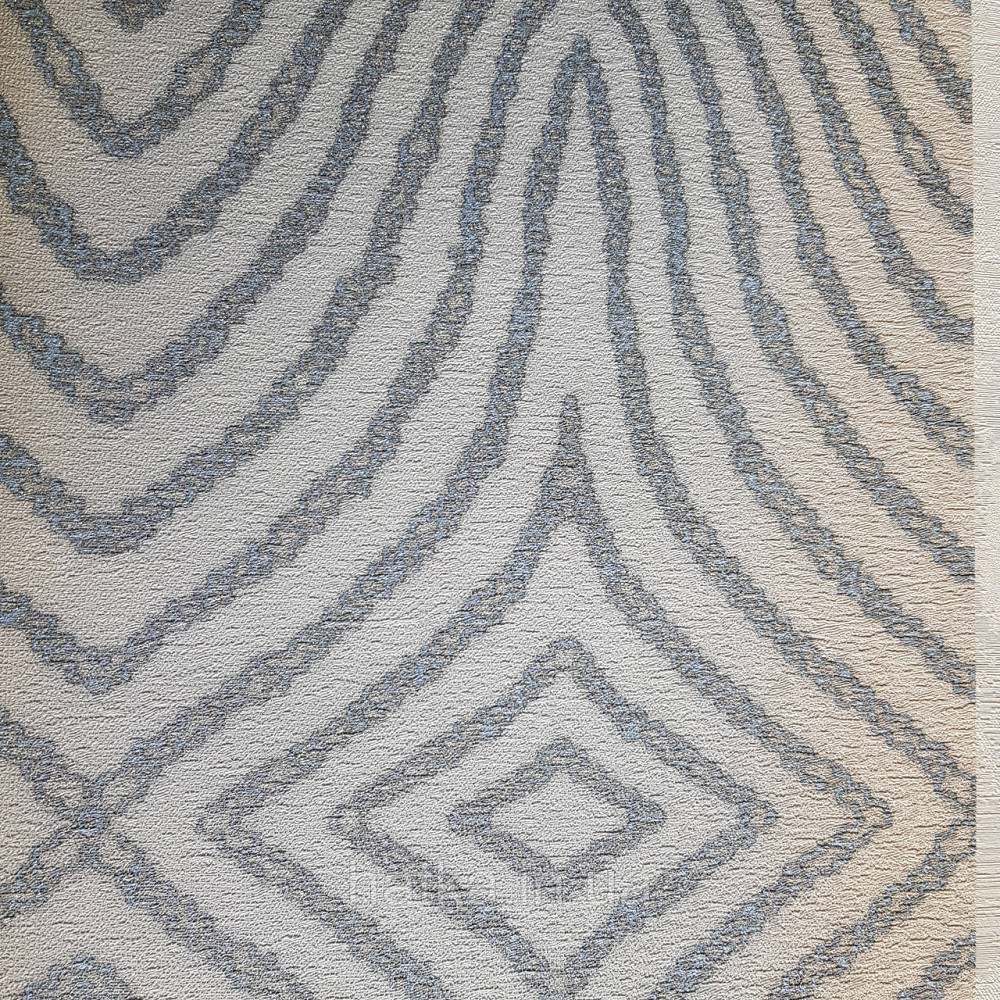 Шпалери метрові вінілові на флізелін 24 Carati Cristiana Masi абстракція смуги хвилі сині блакитні сріблом Київ - фото 2