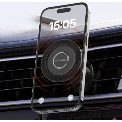 Универсальный автодержатель ColorWay Magnetic Air Vent-5 (360° rotation) (CW-CHM15-BK) Винница - изображение 7