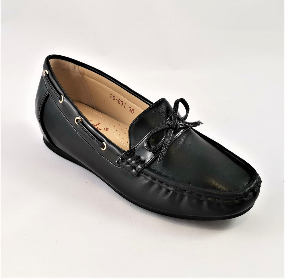 .Жіночі Мокасини Чорні Сліпони Шкіряні (розміри: 36) - 631 Дніпро - фото 3