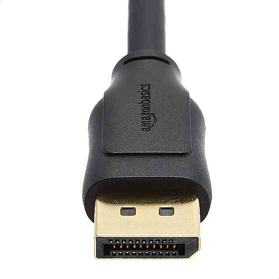 Кабель DisplayPort Amazon Basics DP 1.4 3м Черный 8K@60Hz 4K@120Hz HDR DSC HBR3 32.4Gbps позолоченные контакты Киев
