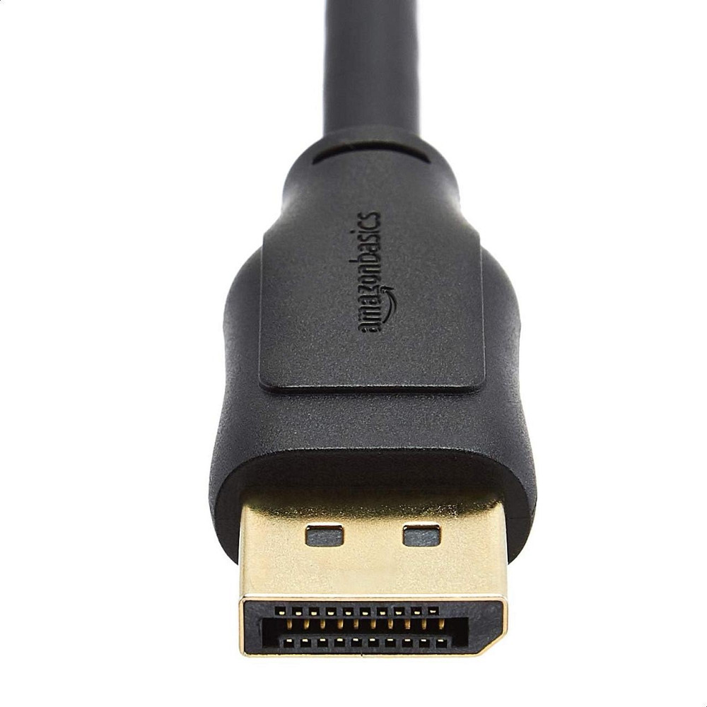 Кабель DisplayPort Amazon Basics DP 1.4 3м Черный 8K@60Hz 4K@120Hz HDR DSC HBR3 32.4Gbps позолоченные контакты Киев - изображение 4
