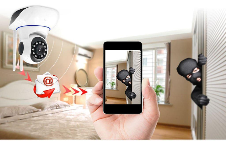 Панорамна камера відеоспостереження V380 Q5 IP Wi-Fi (360 градусів) Біла Київ - фото 3