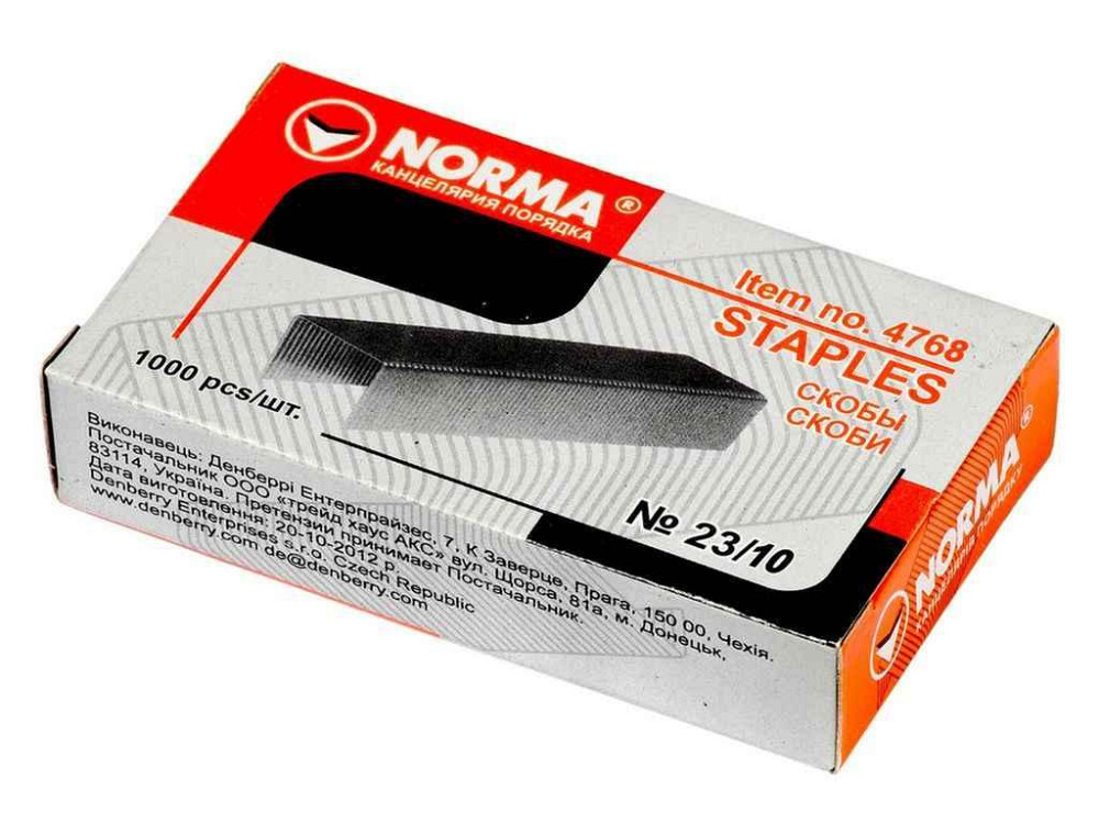 Скоби д/степлеру 23/10 1000шт 4768 norma ТМ NORMA Solmir Киев - изображение 1