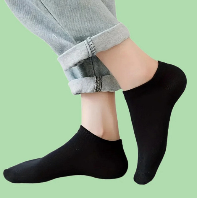 Шкарпетки короткі унісекс one size чорний Київ - фото 1