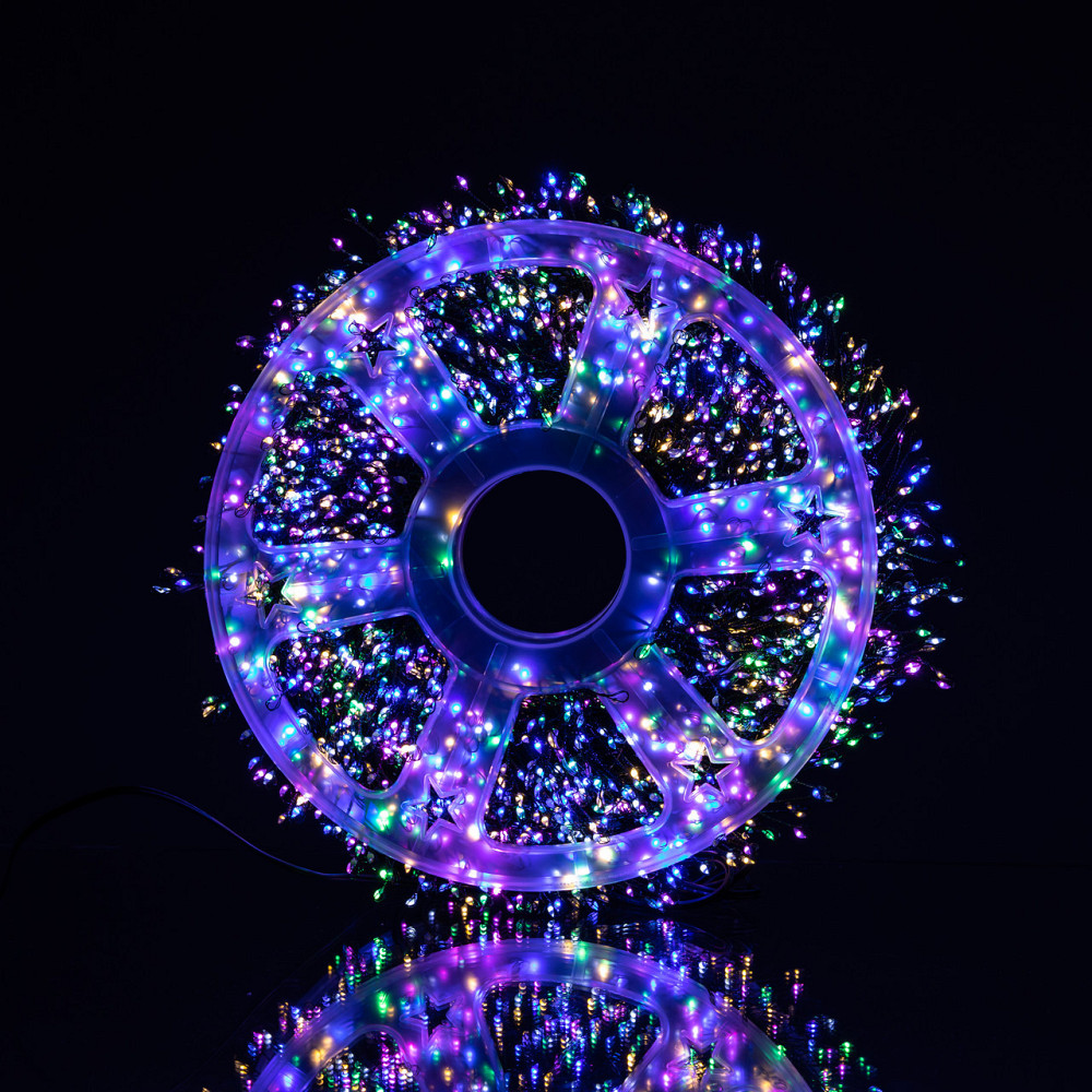 Гірлянда новорічна 50 м, 1500 LED, зелений провід, мультиколор Київ - фото 2