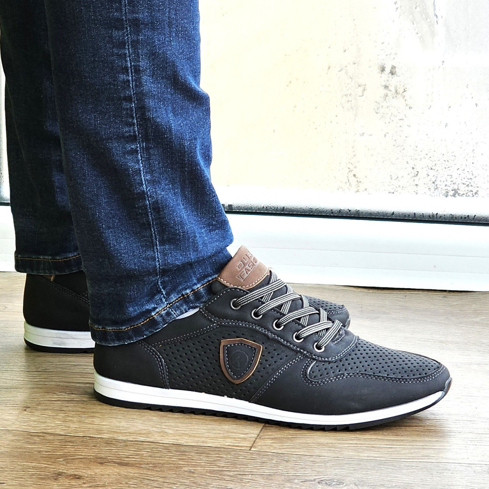 Чоловічі мокасини Літні Кросівки Сіточка Чорні (розміри: 40,41,42,43,44,45) Відео Огляд — 04-1 Дніпро - фото 4