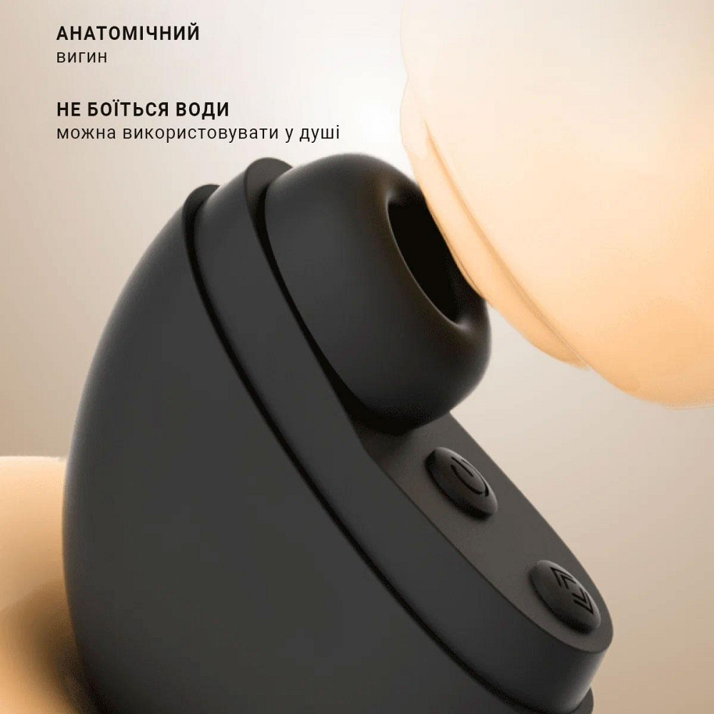 Стимулятор клітора вакуумно-хвильовий вуманайзер Portable Sucker 10 режимів USB-зарядка Чорний Вінниця - фото 3