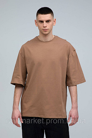 Футболка оверсайз RAY OVERSIZE мужская коричневая (U0104M-Brown) Киев - изображение 1