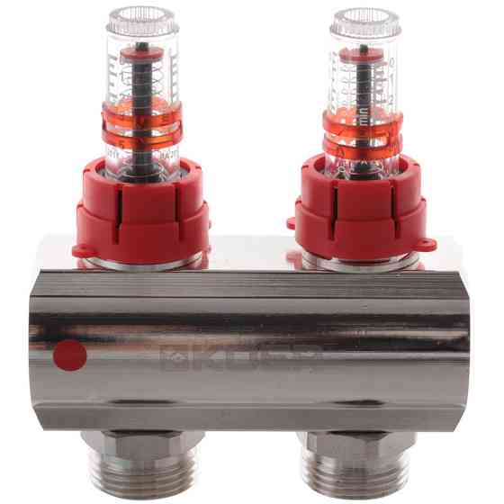 Колекторний блок з витратомірами Koer KR.1110-02 1"x2 ways (KR2639) Київ