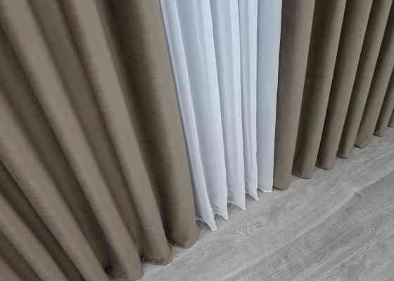 Шторная ткань бархат (бархат) высота 3м цвет какао 1589ш Киев