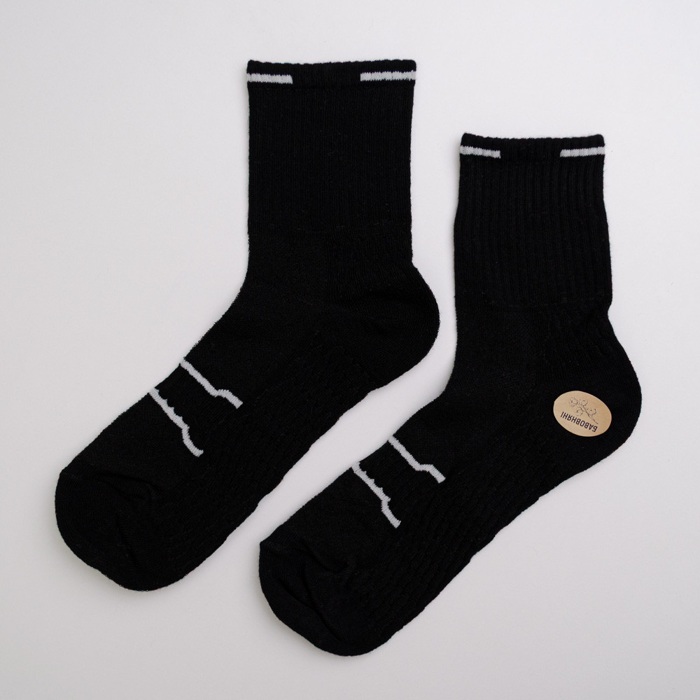 Набор носков мужских хлопковых 10 пар Youstar 070 Средние 41-47 Белый черный Сумы - изображение 2