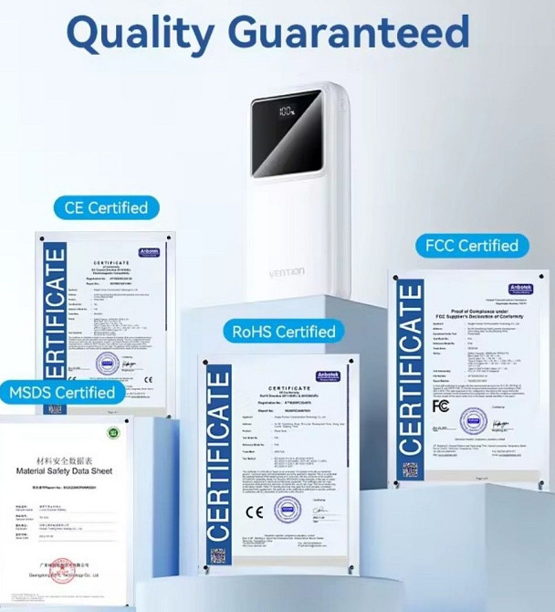 Vention 22,5 Вт Power Bank 30000 мАч PD3.0. Киев - изображение 2