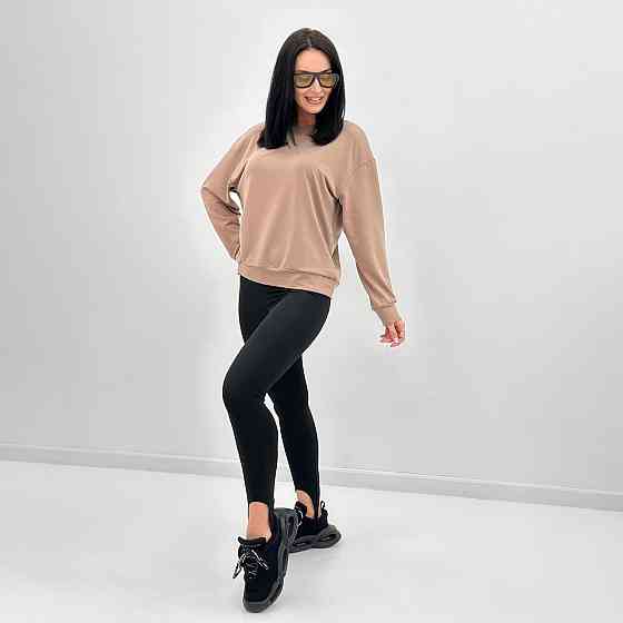 Базовий світшот із двонитки Kaplan батал 50-52, Капучіно Київ