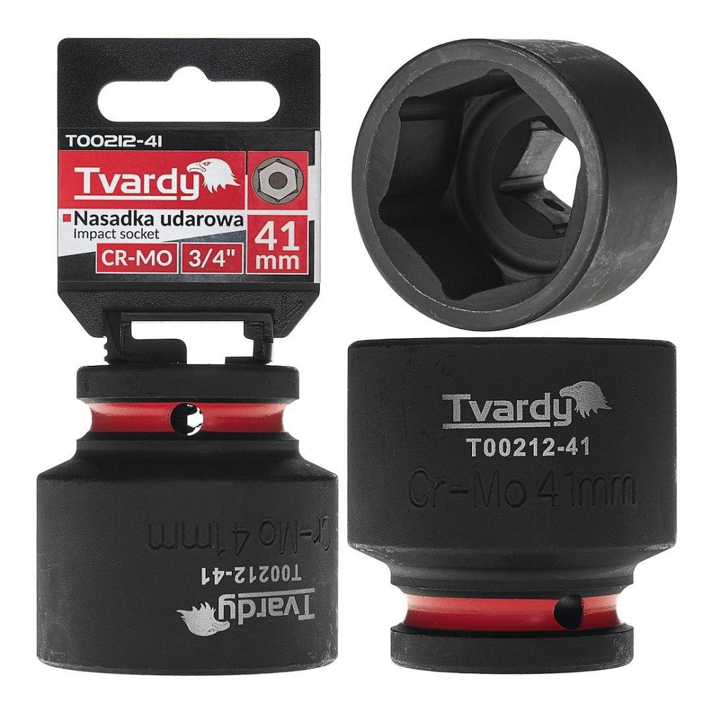 Головка ударна "Tvardy" з хром-молібденової сталі (Cr-Mo)  3/4"  6-гранна 41 мм Київ - фото 2
