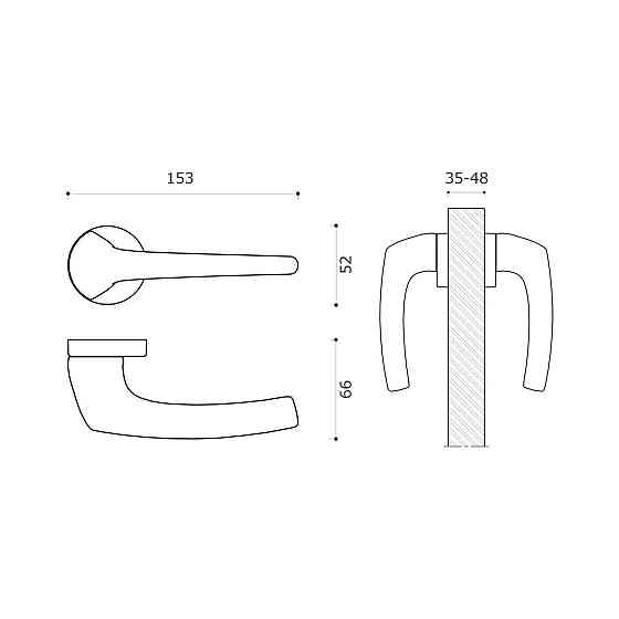Ручка SYSTEM MAJA Матовый хром Киев