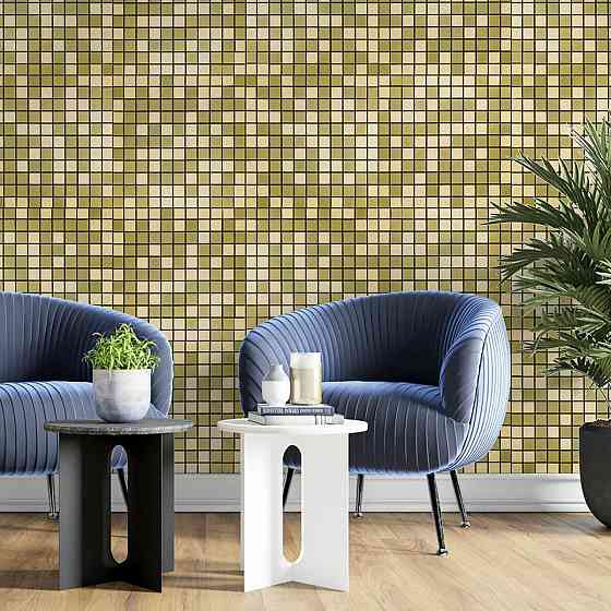 Самоклеющаяся алюминиевая плитка 300х300х3мм Зеленое золото мозаика SW-00001168 Днепр